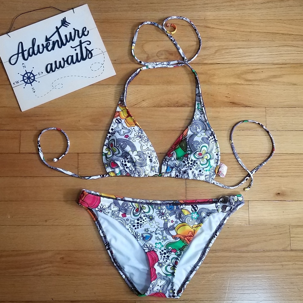 Split Two piece Bikini sz large